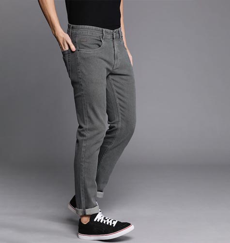 Men Grey Slim Fit Mid-Rise Clean Look Stretchable Jeans